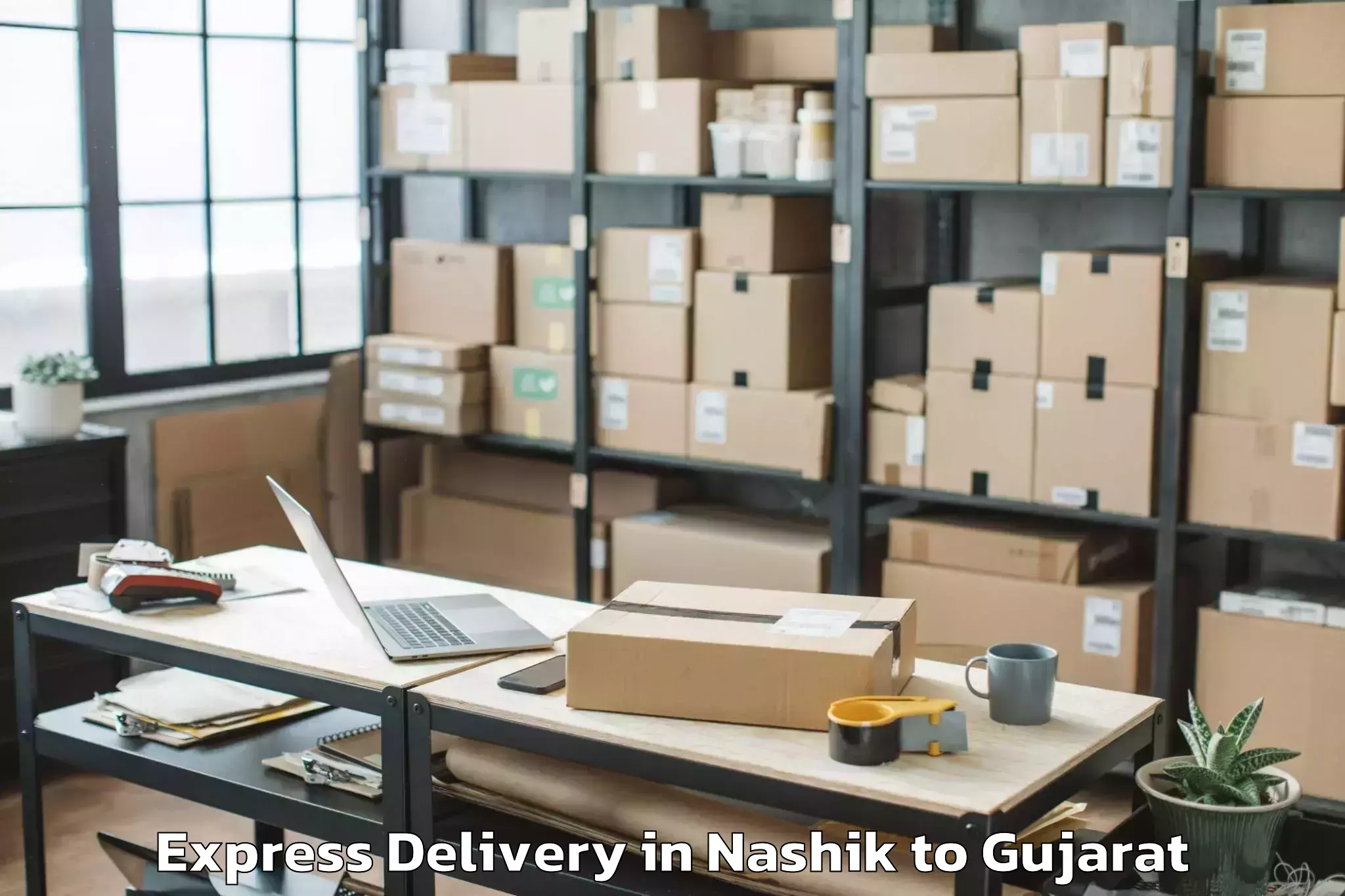 Book Nashik to Jhulasan Express Delivery